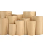 Custom Reusable Storage Bag Stand Up Kraft Paper Bag Stand Up