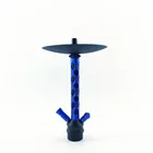 luxury blue base Glass smoking hookah carbon shisha glass base