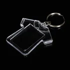T-Shirt Clear acrylic making keychain photo frame blank keyring for free gift