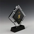 Crystal Award Trophy Design Corporate Anniversary Crystal Trophy Award For Souvenir Gift