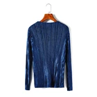 Modern design autumn ladies casual round neck long sleeve top women