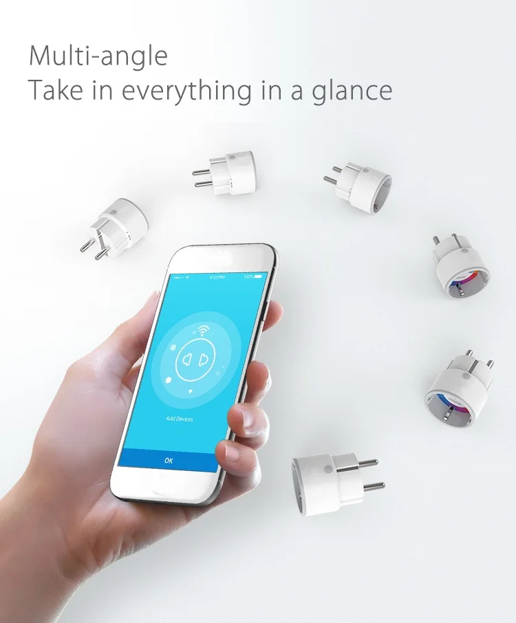 ANIMUSS WiFi EU Smart Plug Smart Wireless EU Plug WiFi Series NAS-WR01W Remote Control Appliance Power ON/OFF Via App - ANKUX.COM