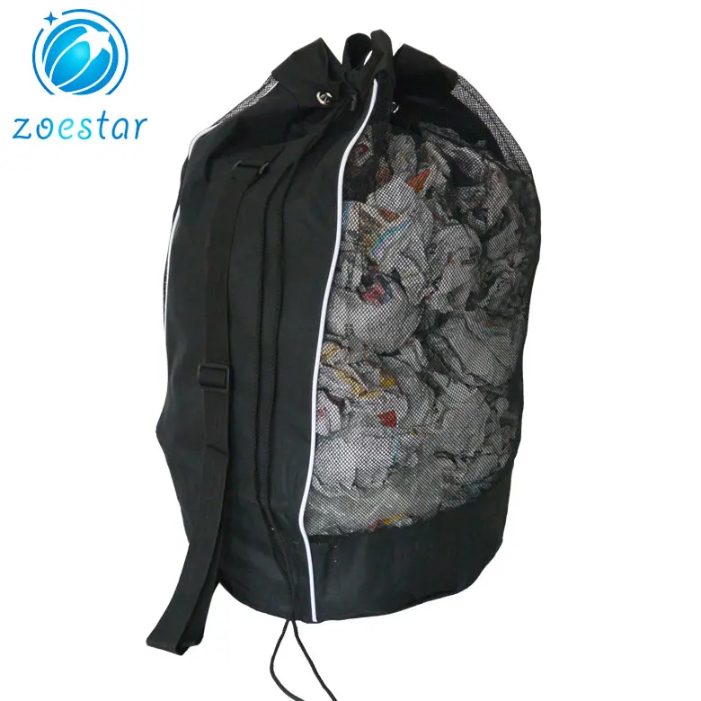 Mesh Gym Sport Ball Drawstring Shoulder Bag Basketball Soccer Volleyball Training Storage Bag