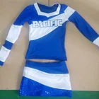 metallic spandex long sleeve cheerleading uniforms