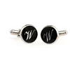 personalis button cover initials letter cufflinks for man wed with jewelry box