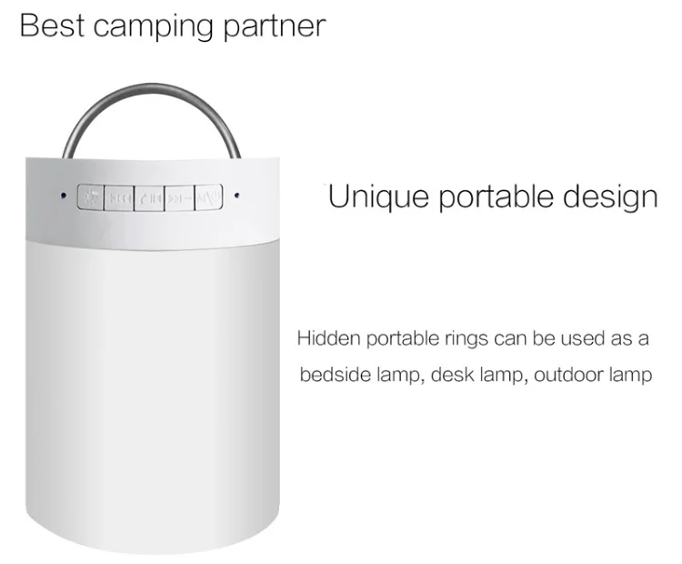 USB Rechargeable Built-in Battery 1800mAH RGB Smart Touch Control Mini Portable Table LED Night Lights