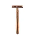 Long Alloy Handle Barber Hair Cutting Straight Comb Shave Razor Double Edge
