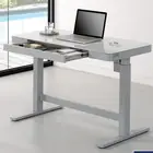 Changteng Electric Office Tables Adjustable Height Desk With Glass Top