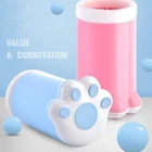 Portable Dog Paw Cleaner Pet Feet Silicone Brushes Washer Cup For Pet Dirty And Muddy Paws