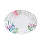 Big Supermarket Hot Sale Printed Flower 12 Inch Impact Resistant Fish Plate Dinnerware Fish Plate Set