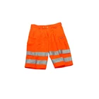 Two Tone Fluorescent Red High Visibility Reflective Safety Shorts Work Sweat Pants hi viz trousers
