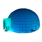 UV-resistant PVC Outdoor 10 Meters Large LED Inflatable Yurt Tent For Sale