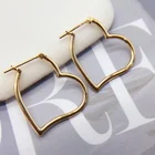 Rose Gold Earrings Gold High Quality Heart Shape Rose 18k Gold Hoop Earrings For Women