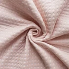Keep Warm Knitting Thick White Dot Printed Cotton Jacquard Custom Knitted Fabric For Baby Bedding