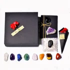Natural Rough Amethyst Lapis Lazuli Topaz Crystals Healing Stones Set Quartz Tumble