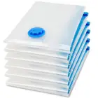 Vacuum Storage Bags, Travel Vacuum Space Saver Compression Storage Bag with Zipper sealer for Travel Home