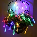 Decoration Light Festival Garden Decoration Christmas Battery Powered Water Drop String Light Festival Decoration Light