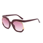 2019 Unique Sunglasses Ladies Top End Large Frame Colorful Red Pink Sun Glasses UV400 Oculos Feminino