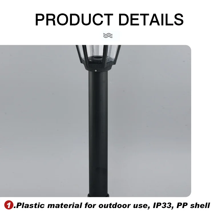 Retro Waterproof Outdoors Villa Courtyard Garden Gate Column Pillar Lights