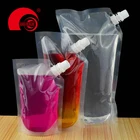 Packaging Bag Spout Pouch Liquid High Quality Reusable Juice Packaging Bag Clear Spout Pouch For Water Liquid Storage
