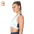 Custom band halter top sports bra v neck gym wear famale sports bra crop top