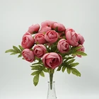 Flowers Artificial Wedding Flowers Artificial Mini Camellia Bunch Flowers Artificial Rose Bouquet For Wedding Home