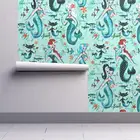 Aqueous water based digital printing inkjet media fabric wall paper rolls peel and stick wallpaper