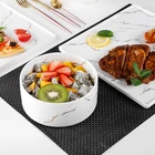 28 Ceramics High End Used Wholesale Price Dinnerware Sets for Banquet Event Party Ceramic Marble Dinner Set Tableware*