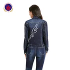 Wholesale China supplier high-elastic denim jacket for women