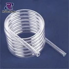 Double mouth clear quartz glass helix tube spiral silica tubing