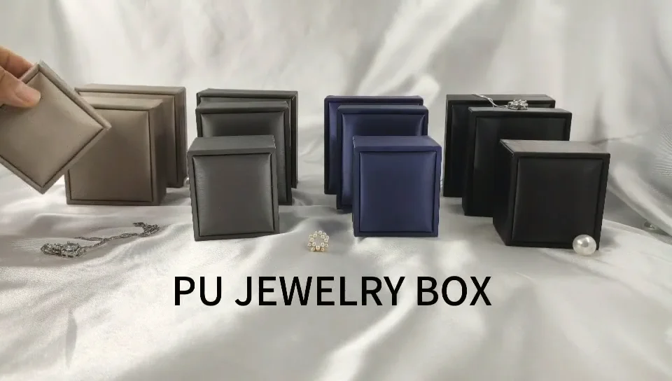 fashion classic luxury customized leather jewelry boxes