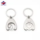 Longzhiyu 13years china manufacturer customised coin holder key chain custom shopping cart token keychain