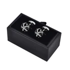 Wholesale Round Shape Custom Cuff Links Male Shirt Button Cuff Gemstone CuffLinks