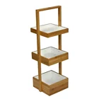3-Tier Bamboo Shelf Free Standing Bathroom Organizer Storage Rack