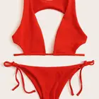 oem factory sexy extreme micro bikini swimsuit private label swimwear red bikini fashion for swimming