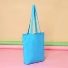 2019 Fashion Available for Custom Blank Sky Blue Canvas Grocery Totes Handbags Cotton Shopping Bags