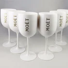 VGEET wholesale popular plastic champagne wine goblet, white custom plastic champagne moet chandon glass for moet chandon