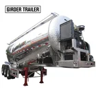 45Cube dry Power material silo 3 axles bulk cement tanker trailer for sale