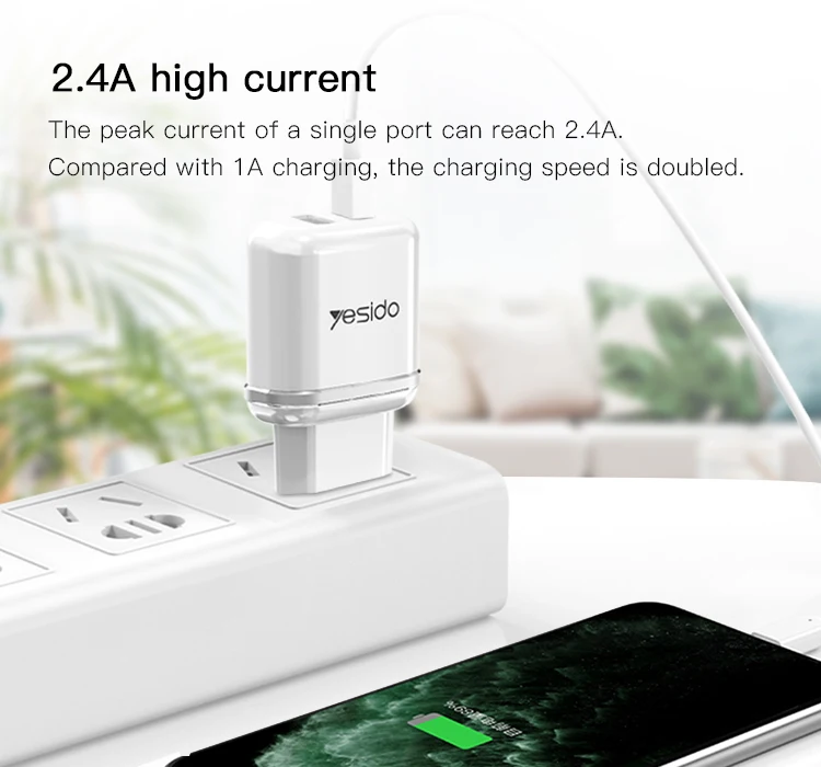 Newest Universal 2 Ports Wall Travel Charger Portable Mobile Phones Dual Usb Charger