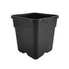 Durable plastic white groot flower pot square planter cactus
