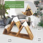 Wood Wall Decoration Easy Assembly Multi-function Natural Grain Solid Pine Wooden Mountain Shelf