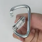 Safety Steel Hook Safety Hook Custom Heavy Duty Safety Carabiner D Shape Auto Locking Steel Carabiner Rock Climbing Hook