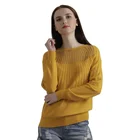Garment Factory Direct Sale Ladies' Short Stripe Sweater Knitting Render Unlined Upper Garment