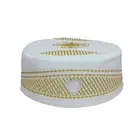Free sample cheap sale filigree Turkish Muslim cap knit kufi pray cap Islamic pray hat