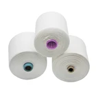 Raw White Polyester Spun Yarn 20s 30s 40s for Knitting Fabric