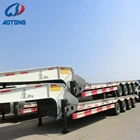 中国涼メーカー 3 車軸 60 t lowbed lowboy 低ローダートラックトレーラー山東油圧低ベッドトレーラー 100 トン