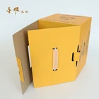 Custom Printed Foldable Delivery Box Cardboard Bottle Beer Wine Corrugated Packaging Boxes with Plastic Handle