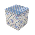 Food Grade Square Shape Tea Package Chocolate Cookie Candy Plain Tin Can