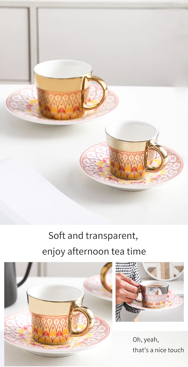 cups and saucer * floral stripe coffee sauce lid tray cheap