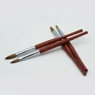 Wood kolinsky nail brush Wholesale Price Pure Kolinsky Hair Rewood Handle Material Acrylic Nail Brush